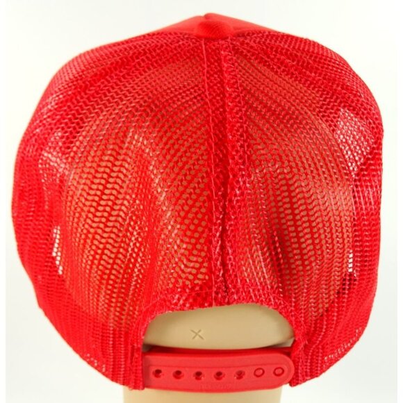 Vintage Trucker Hat Dove Rainbow Wings Red Foam Mesh Snapback Cap - Picture 3 of 8